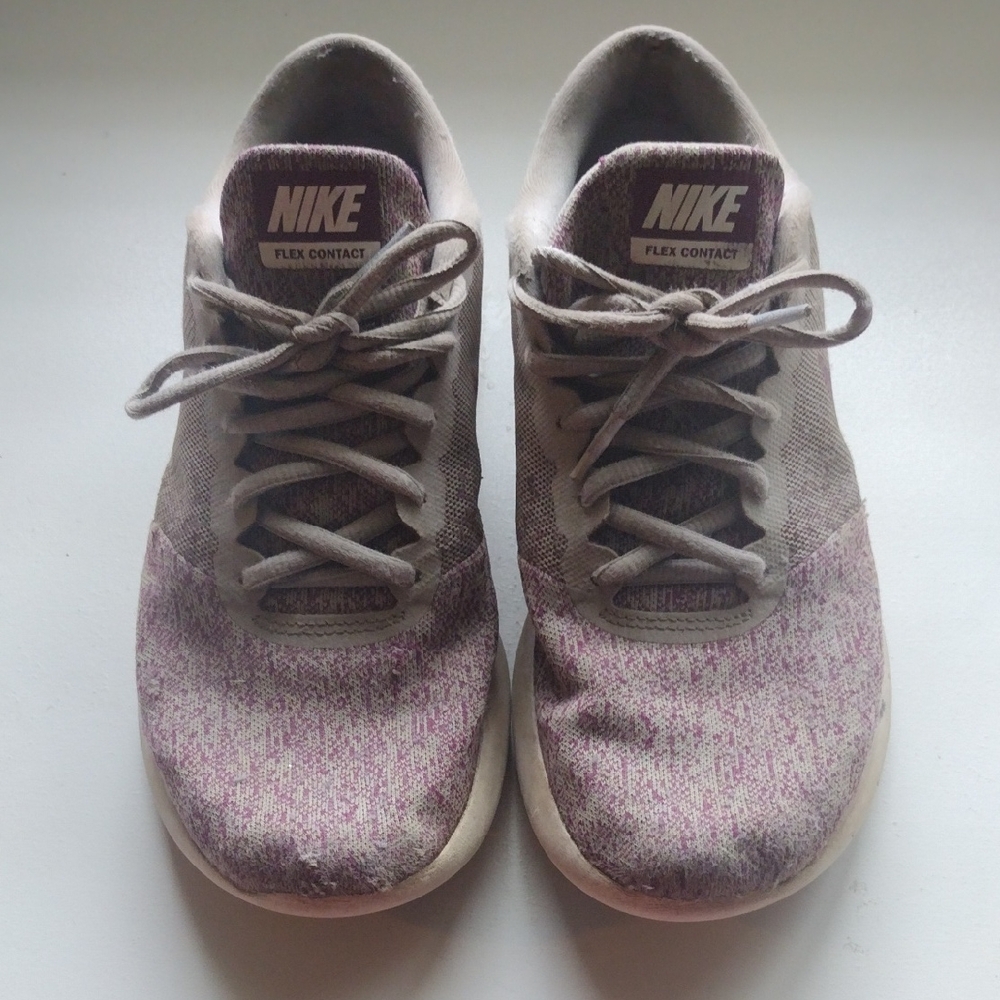 Nike Purple and Gray Athletic Shoes with Knit Upper